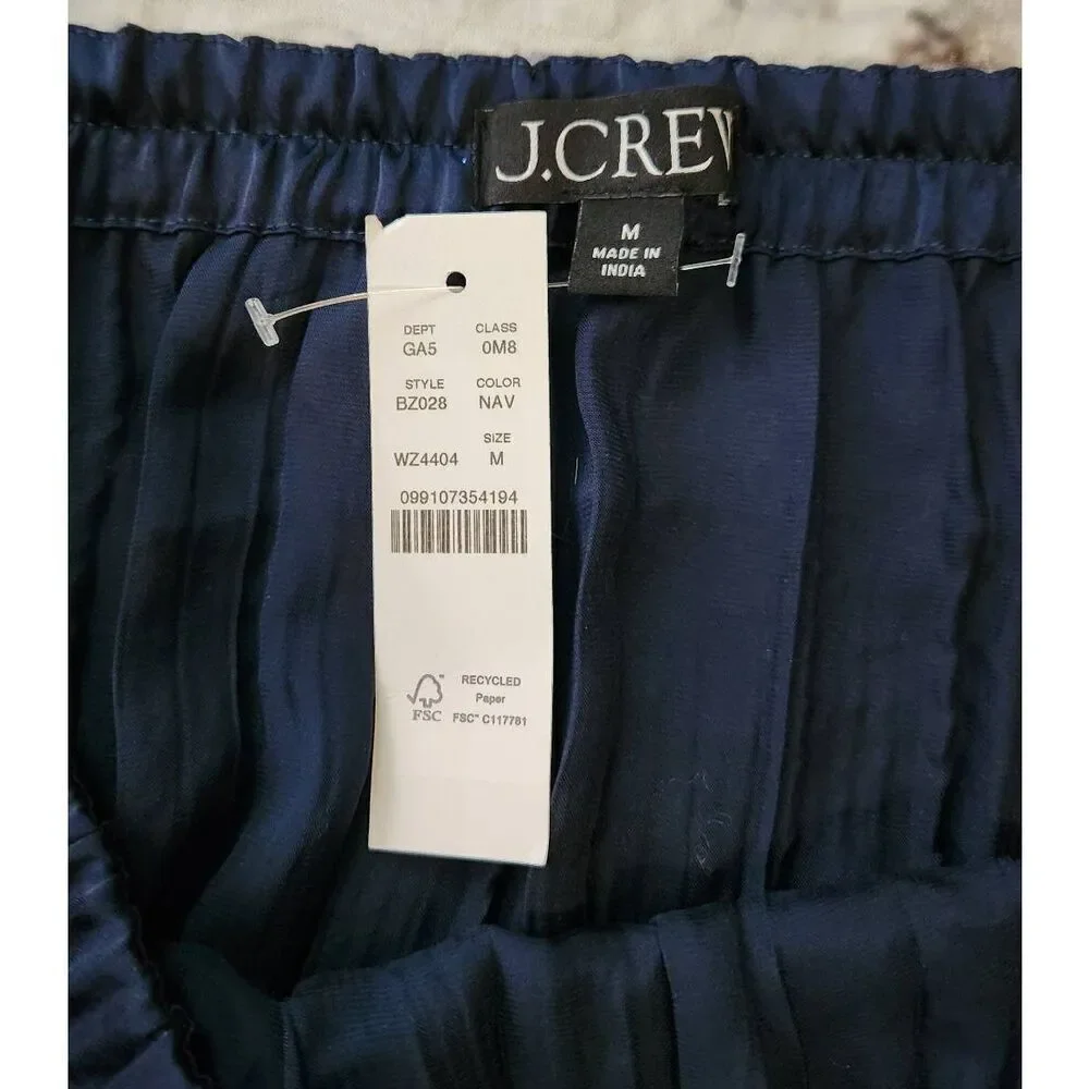 J. Crew Crinkle Satin‎ Maxi Skirt Size Medium NWT